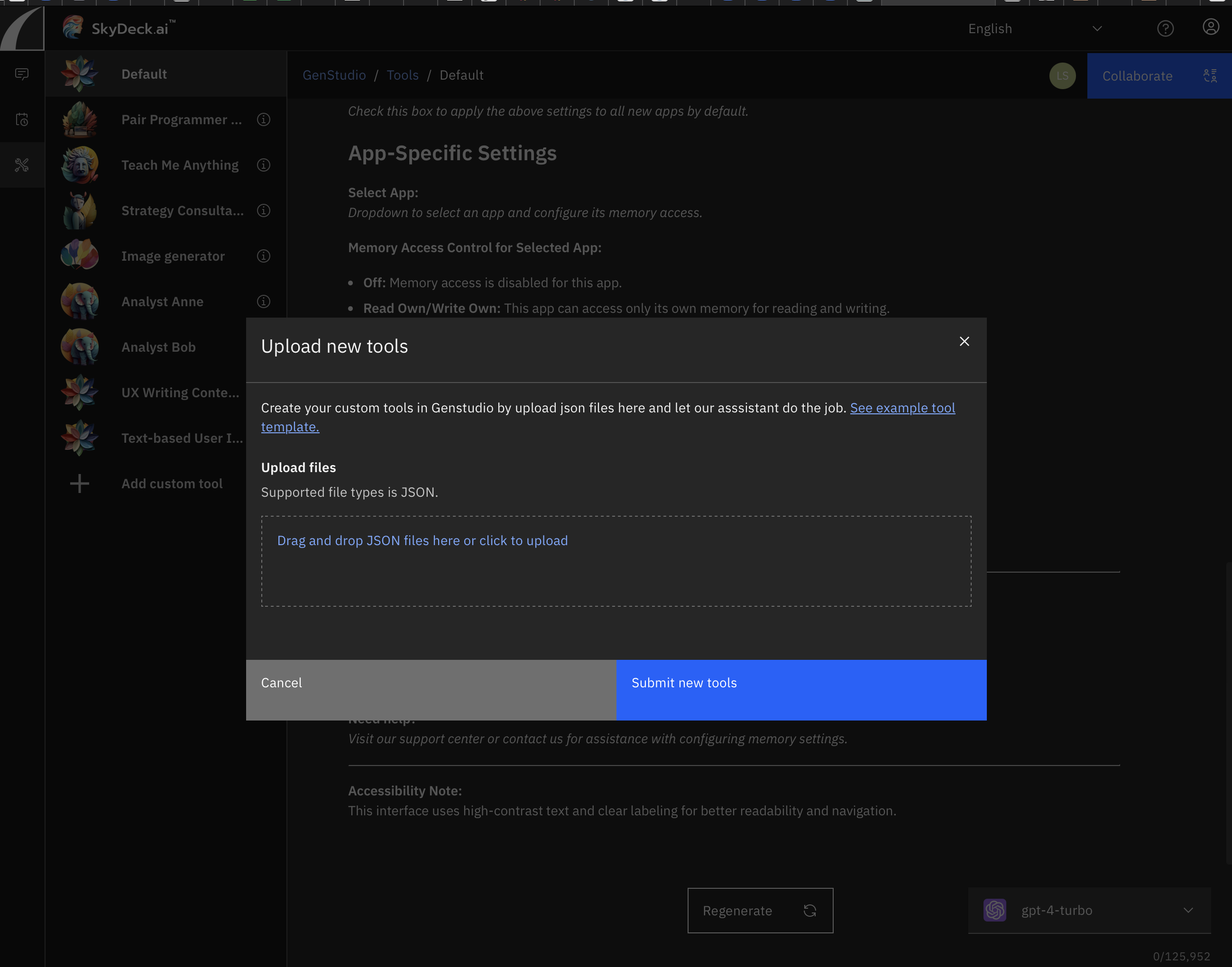 subir herramienta personalizada