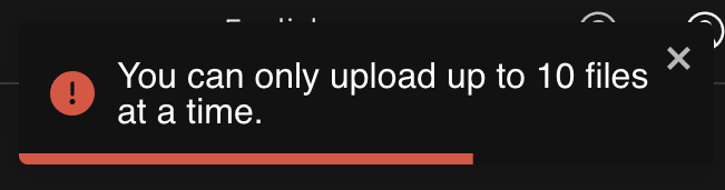error de conteo de archivos