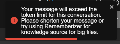 error de límite de tokens